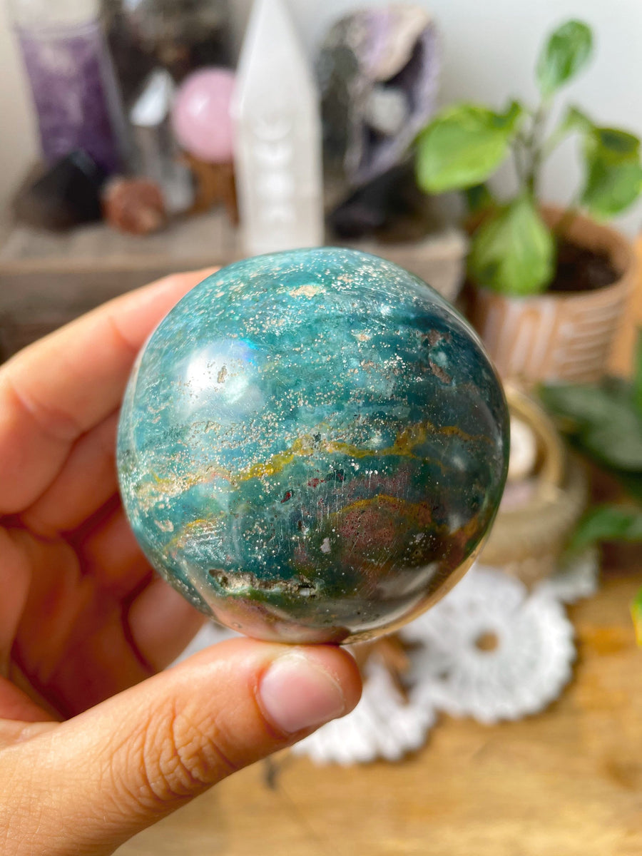 High Grade selling Ocean Jasper Sphere (4)