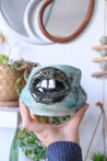 Blue Metallic Lip Ceramic Planter